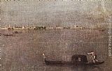 Francesco Guardi Canvas Paintings - Gondola in the Lagoon